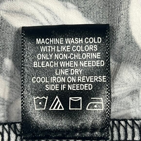 MSK Women Plus 2X Black White Floral Top Bell Sleeve Blouse Top Flowy Stretchy - Picture 10 of 10